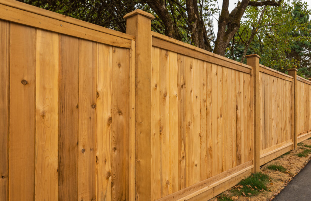 beautiful wood fence around home